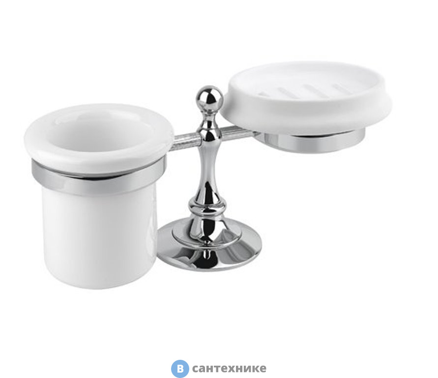 Стакан Cezares OLIMP-STT-01-M и мыльница настольные, хром