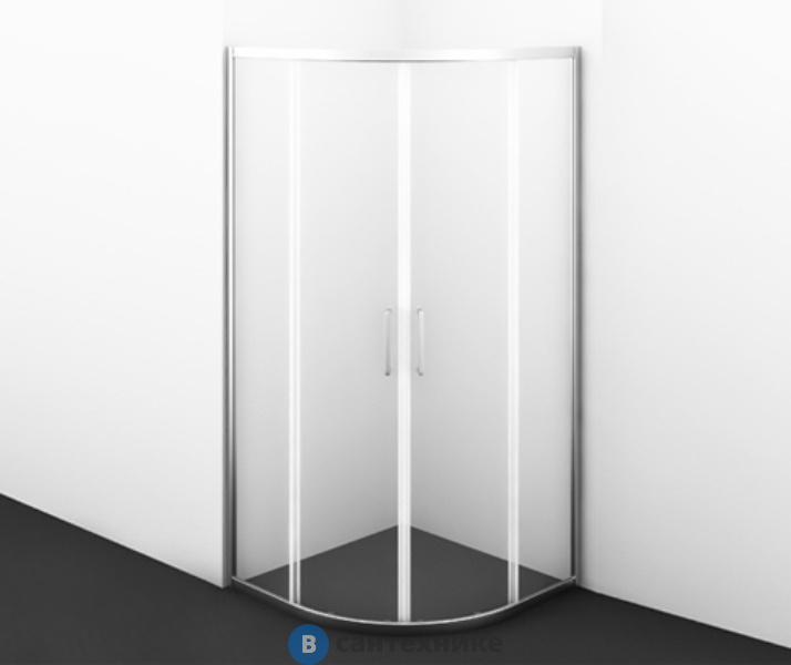 Душевой уголок WasserKRAFT Main 41S23, сектор, с раздвижными дверьми, без поддона