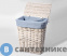картинка Плетеная корзина WasserKRAFT Lippe WB-450-S для белья с крышкой прутья ивы
