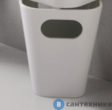 картинка Бельевая корзина AZZURRA TANDEM под раковину из полиуретана 42х42хн52 см, белая (ULI CES bi)