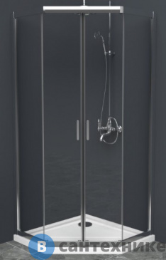 картинка Душевой уголок BelBagno UNO-195-P-2-90-C-Cr 900x900x1950, без поддона