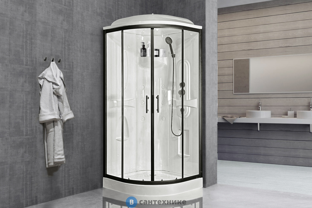 Душевая кабина Royal Bath Practic RB 90HK1-T-BL (прозрачное) (RB90HK1-T-Practic)