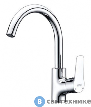 картинка Смеситель WasserKRAFT Lippe 4507 для кухни с поворотным изливом латунь, хромоникелевое покрытие