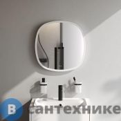 Зеркало АМ.РМ M8FMOX0551WGS универсальное с контурной LED-подсветкой, ИК-сенсор, квадрат, 55 см