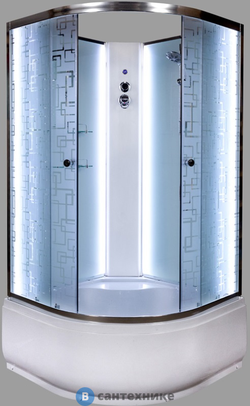 Душевая кабина Deto ЕМ4510 N LED (1000*1000*2200)