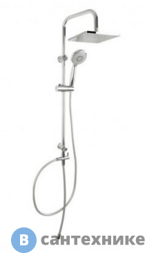 картинка Душевая стойка Aquanet Passion S квад. верх. душ пластик 200х200 мм, без смесителя (212271)