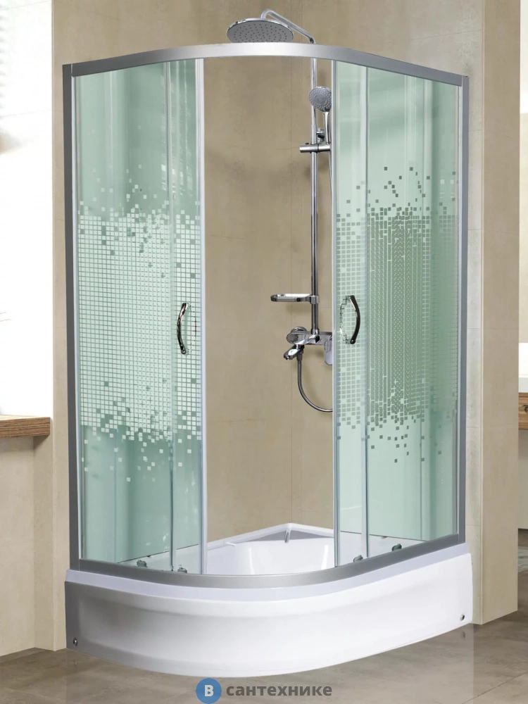 Душевое ограждение МОНОМАХ ДУ  90/80/180 МЗ L с поддоном