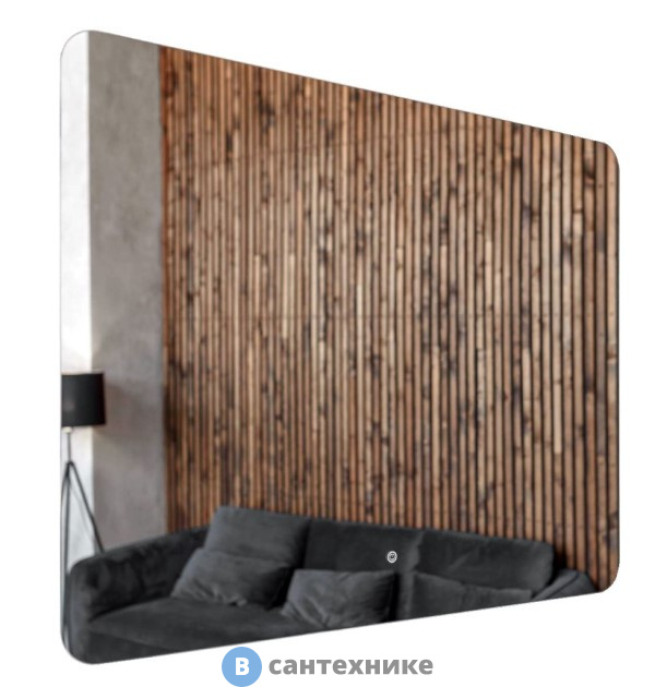 Зеркало AZARIO Alone Raggio влагостойкое с подсветкой 1000*700 (CS00078966)