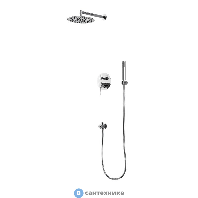 Душевая система RGW SP-52 хром (головной душ/смеситель/ручной душ/) (21140852-01)