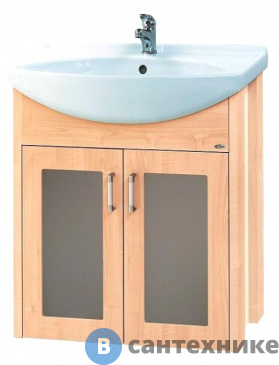 картинка Тумба с раковиной Dreja Ла Футура 75, ум. Лагуна 75, береза, (90152+028230)