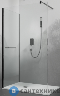 картинка Душевой уголок RGW WA-005-1B (WA-002B+Z-060-2B) чёрный/Прозрачное/6 мм 80* 80*195 (351005188-14), без поддона