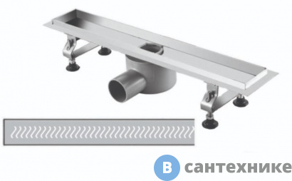картинка Душевой трап RGW SDR-01-80-E1 прямой 800*90 O 50 мм на ножках, с решеткой (21210180-01)