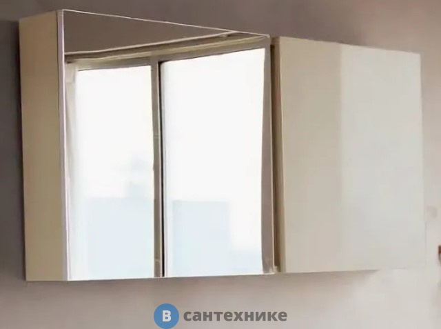 Зеркальный шкаф BelBagno LUCE BB1000PAC/TL c одной подъёмной дверью, одной распашной дверью с доводчиками, с двумя стеклянными полками Tortora Lucido