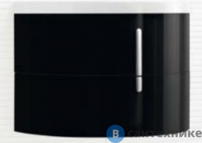 картинка Тумба с раковиной Ideagroup L4C295 Nero Lucido (BC950) подвесная, с керамической раковиной 95 см.