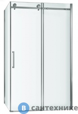 картинка Душевой уголок Berges GELIOS 1200х800х1950 прозрачное стекло, 8 мм, профиль хром (061001), без поддона