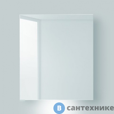 картинка Зеркальный шкаф BelBagno SPC-1A-DL-BL-600 с нижней подсветкой двери с одной распашной дверью, с двусторонним зеркальным полотном, со стеклянными полками, с розеткой и сенсорным выключателем