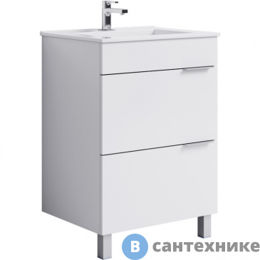 картинка Тумба под раковину Aqwella BRIG 60,5 Br.01.06/2/W (напольная, белый)