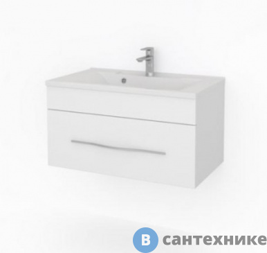 картинка Тумба под раковину Какса-а РЭДИССОН 80 подвесная 1 дверь (под ум. ELEN/Millen-80) белая