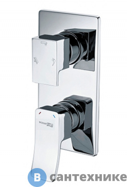 картинка Смеситель WasserKRAFT Aller 10671 для ванны и душа латунь, хромоникелевое покрытие