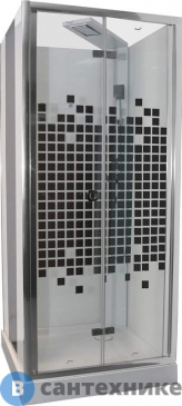 картинка Душевая кабина Cerutti BELLA90 (90*90*215-225) без крыши