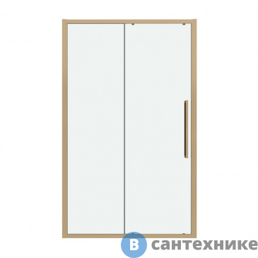 картинка Дверь в нишу Grossman Cosmo 100.K33.02.110.32.00 (110*195) золото сатин, стекло прозрачное