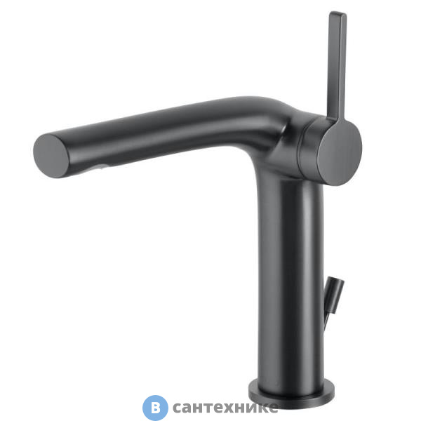 Смеситель Keuco EDITION 400 для умывальника, с гарнитурой, хром чёрный шлифованный (51502130000)