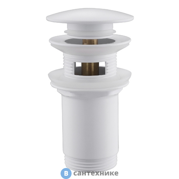 Донный клапан ABBER AF0010W с переливом, белый