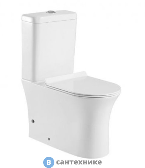 Чаша Aquanet Roll-C с сидением (Soft Close -SLIMSEAT) для унитаза напольного с Rimless (210764)