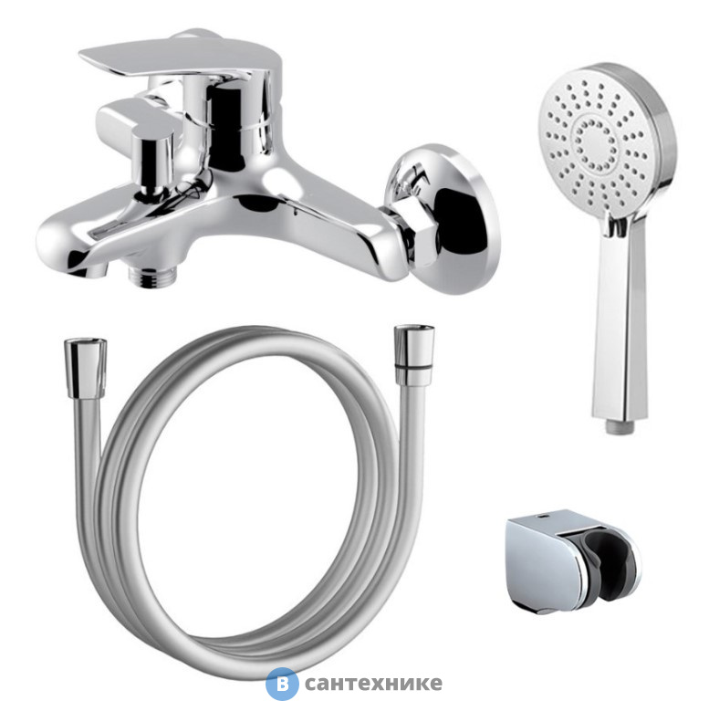 Смеситель AZARIO TAVIRA AZ-WKE238040C для ванны с ручным душем