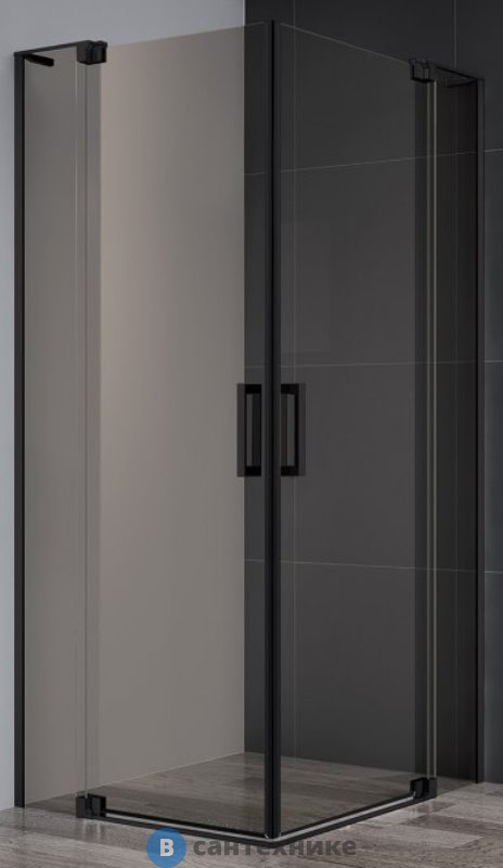 Душевой уголок Cezares SLIDER-AH-2-80/90-100/110-BR-NERO без поддона