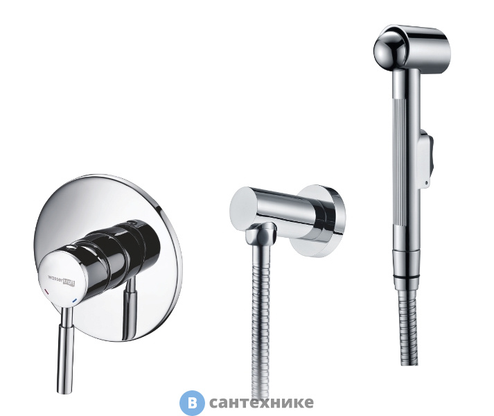 Встраиваемый комплект WasserKRAFT A14157 для биде со шлангом 120 см