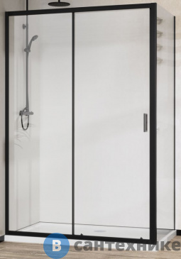 картинка Душевой уголок Vincea City VSR-5CT9012CLB, 1200*900, черный, стекло прозрачное, без поддона