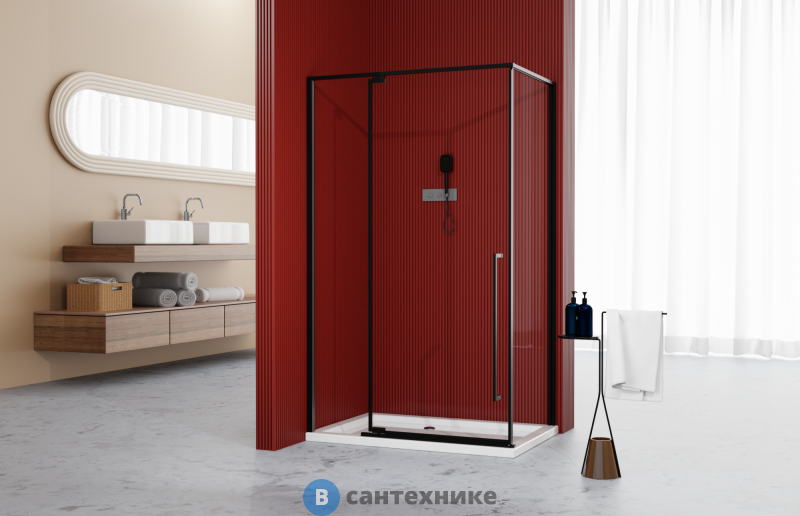 Душевое ограждение ESBANO ESA-128PS-B черный