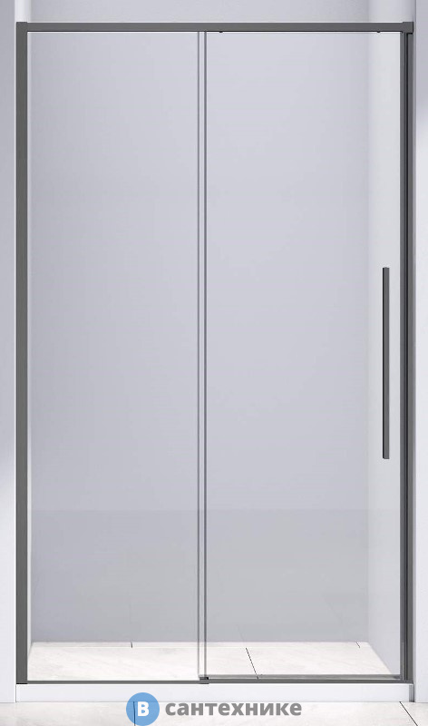 Душевая дверь Vincea Slim-N VDS-4SN110CLGM, 1100, вороненая сталь, стекло прозрачное