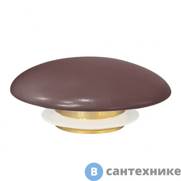 картинка Накладка на слив для раковины ABBER AC0014MC коричневая матовая, керамика