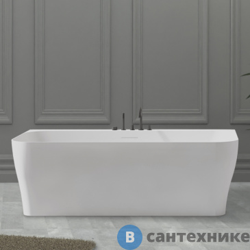 картинка Ванна ABBER Stein AS9616 из искусственного камня белая матовая