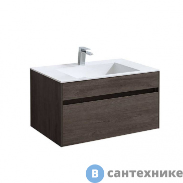 картинка Тумба под раковину Vincea Chiara 800 подвесная, 1 выкатной ящик soft-close, R.Oak (VMC-2C800RO)