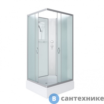 картинка Душевая кабина Niagara NG-33974-14QBK (900х700х2000) средний поддон (26 см) стекло матовое