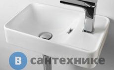 Раковина Artceram LAVAMANI SAVON подвесная 27х45 см, с 1 отв под смеситель, со слив переливом, белый (LML003 01 00)