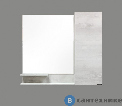 картинка Зеркало-шкаф Comforty Верона-90 дуб белый