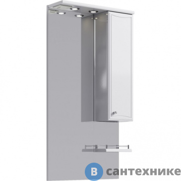 картинка Панель Aqwella Барселона с зеркалом, шкафчиком и подсветкой (Ba.02.55)