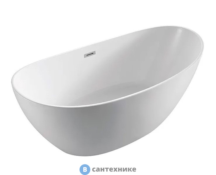 Ванна акриловая AZARIO GOL17075 GOLDFIELD свободностоящая, с сифоном и металлической рамой, 1700х750х650 мм