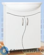 Тумба под раковину MDW УЮТ-55-4 2 двери фигурные белая (под ум. Уют-55) /0871/