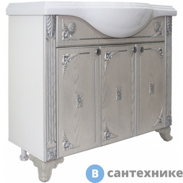 картинка Тумба Mixline ЛЮДВИГ 105 платина серебро, под умывальник Классик-105 (531221)