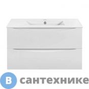 Тумба под раковину Vincea Mia Slim 900 подвесная, 2 выкатных ящика soft close, G.White (VMC-2MC900S1GW)
