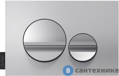 картинка Клавиша смыва Jacob Delafon E20859-CP-MTC круглый дизайн (матовый хром/глянцевый хром)