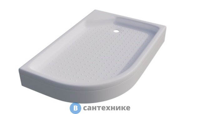 Душевой поддон Тритон ПД17 120х80 1/4 круга, низкий, правый (ПД17) без сифона