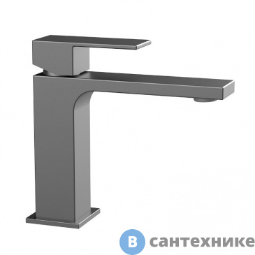 картинка Смеситель Vincea Cube VBF-1C01GM для раковины, однорычажный, вороненая сталь