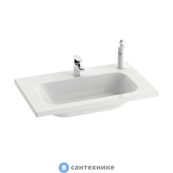 Умывальник Ravak Chrome 600 белый со скрытым переливом (XJG01260000)