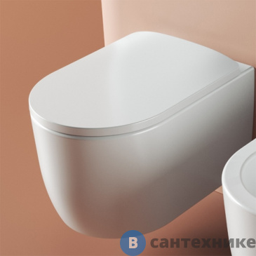 картинка Унитаз Artceram MONET подвесной Rimless 36х52 см, белый (MNV001 01 00), без сиденья